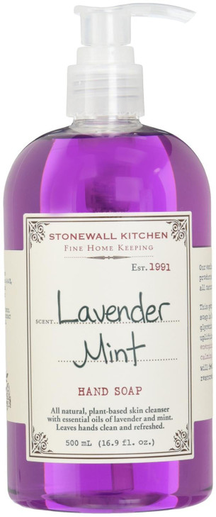 Stonewall Kitchen Lavender Mint Fine Home Keeping Hand Soap, 16.9 Ounces