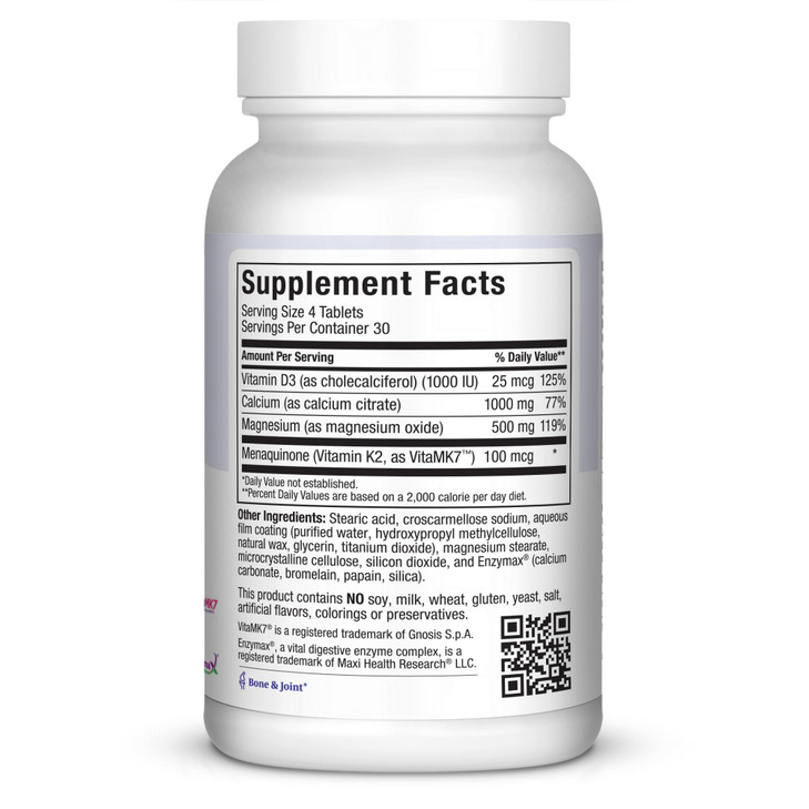 4-in-1 Calcium 1000mg with Vitamin D3 - Calcium Supplement for Women and Men with Vitamin K2 D3 1000 IU - Extra Strength Calcium Citrate for Bone and