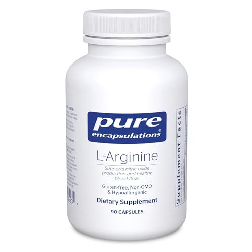 Pure Encapsulations L-Arginine - 1,400 mg - Support Nitric Oxide Production - Heart Health & Blood Flow - Gluten Free & Non-GMO - 90 Capsules