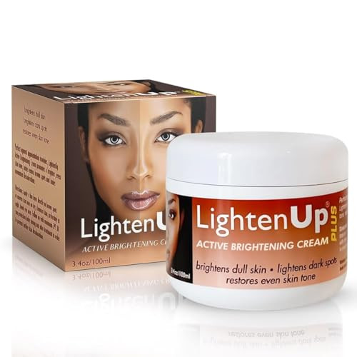 Lighten-Up Plus Active Skin Brightening Cream - 3.4 Fl oz / 100 ml - Daily Moisturzing Cream, For Face and Body