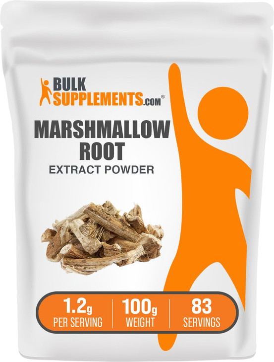 BulkSupplements.com Marshmallow Root Extract Powder - Marshmallow Root Supplement, Herbal Supplement - Gluten Free, 1.2g per Serving, 500g (1.1 lbs)