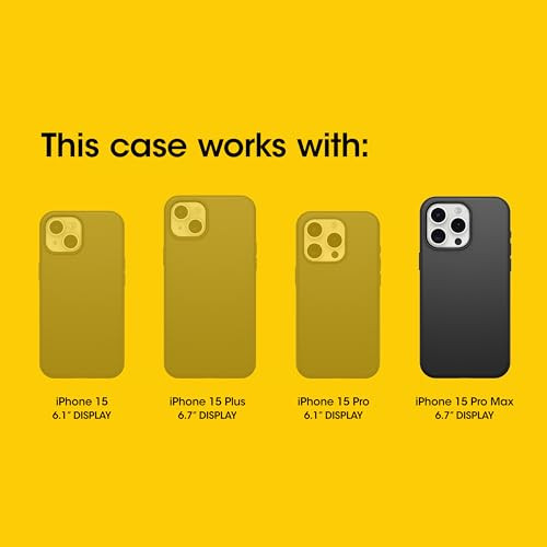 OtterBox iPhone 15 Pro MAX (Only) Commuter Series Case - Black, Slim & Tough, Pocket-Friendly, with Port Protection