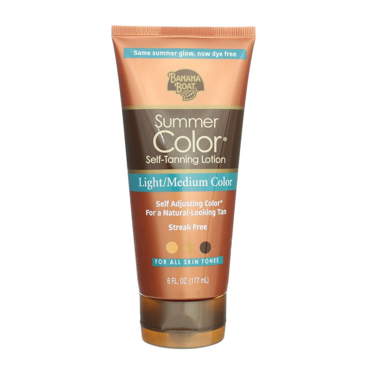 Banana Boat Self-Tanning Lotion, Light/Medium Summer Color for All Skin Tones - 6 Ounce (Pack of 3)