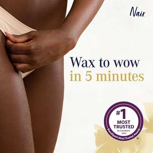 Nair Cire Divine Microwaveable Body Hair Removal Wax Kit (Tahitian Gardenia, 400g/14oz)