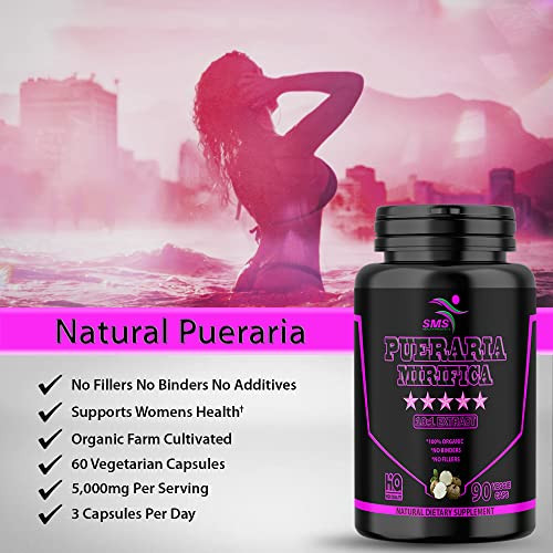 Pueraria Mirifica Pills - 1,500mg Per Servings (10:1 Extract) High Potency, Veggie Capsules, Imported from Thailand, 90 Capsules