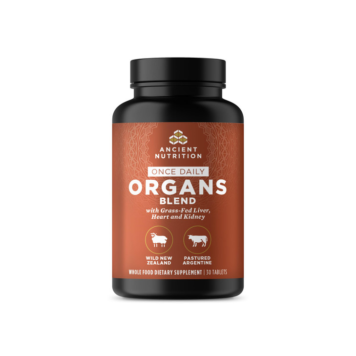 Ancient Nutrition Organ Supplements, Once Daily Grass-Fed and Wild Organ Complex Capsules, Liver, Heart, Kidney Supports Organ, Cognitive, and Immune