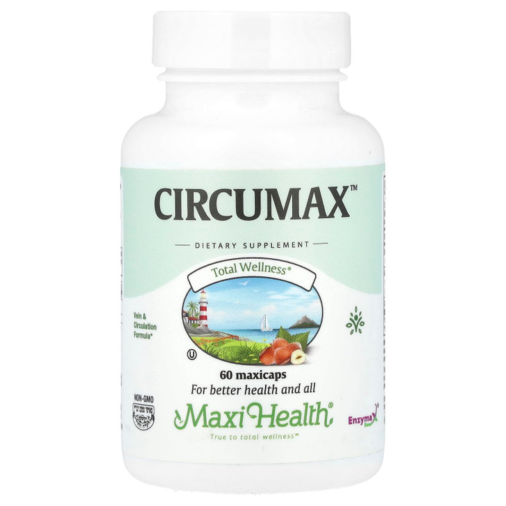 Maxi Health CircuMax Supplement - High Potency - Vein and Circulation Formula - 60 Capsules - Kosher