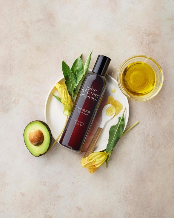 John Masters Organics - Shampoo for Dry Hair with Evening Primrose Good for Thinning, & Color Treated Hair - Moisturizer Infused with Essential Oils,