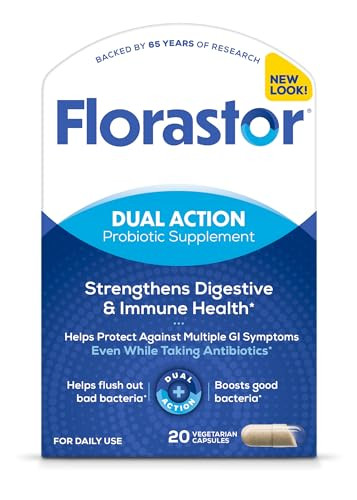 Florastor Probiotics for Digestive & Immune Health, 20 Capsules, Probiotics for Women & Men, 1 Probiotic Worldwide, Flush Out Bad Bacteria & Boost Th