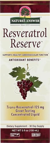 Nature's Answer Alcohol-Free Resveratrol Reserve, 5-Fluid Ounces | Packed with Antioxidants | Promotes Overall Health | Immune System Support | Singl