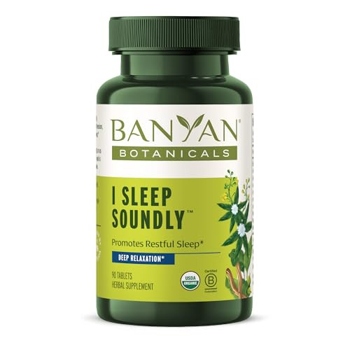 Banyan Botanicals I Sleep SoundlyOrganic Deep Sleep Supplement Natural Melatonin-Free Sleep Aid for Relaxation & Nighttime Tensionwith Ashwagandha