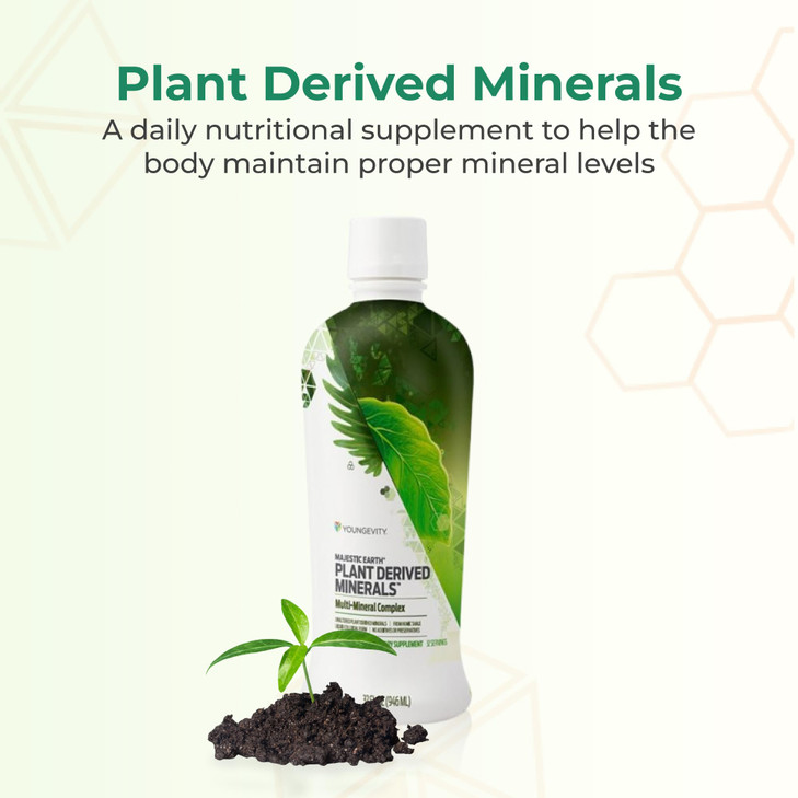 Youngevity Plant Derived Minerals Multi-Mineral Complex | Made from Humic Shale | Liquid Colloidal Form | 32 Servings (32 Fluid Oz (Pack of 1))