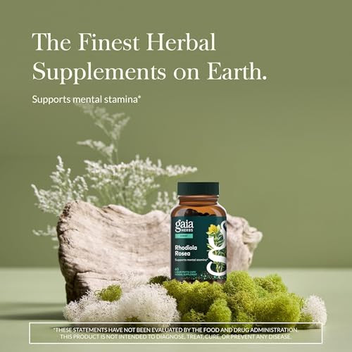 Gaia Herbs Rhodiola Rosea - Stress Support Supplement Traditionally for Supporting Healthy Stamina & Endurance - with Siberian Rhodiola Root Extract*