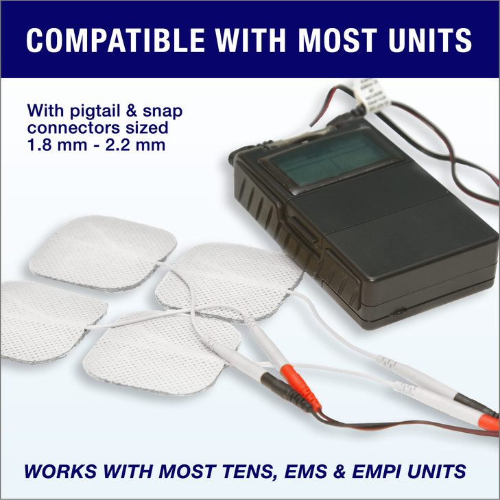 Syrtenty TENS Unit Pads 2x2 44 pcs Reusable Replacement Electrode Patches for Electrotherapy