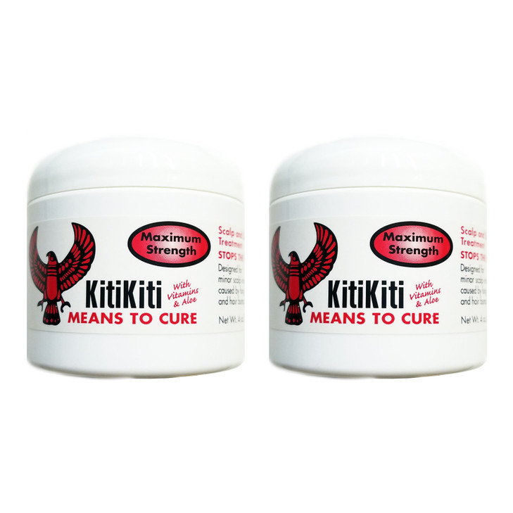 KitiKiti Scalp and Skin Treatment Maximum Strength 4oz Jar (2 Pack)