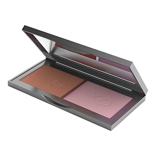 Mirabella Beauty Blush Duo, Beloved/Darling (Warm Red Brown/Matte Pink Mauve) - Mineral Pressed Powder for Cheeks - Professional, Compact & Easy-to-A