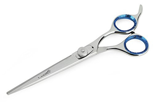 Laazar Pro Straight Hair Cutting Scissors | Professional Barber/Hairdresser Trimming Shears with Japanese Steel Blade and Comfort Rings | Extra Sharp
