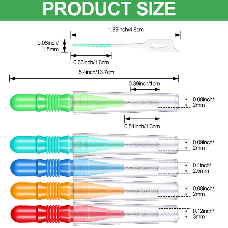 Patelai 350 Pieces Interdental Brush Tooth Floss Tooth Cleaning Tool Toothpick Dental Flossing Head Oral Flosser Refill Dental Flosser Toothpick Clea