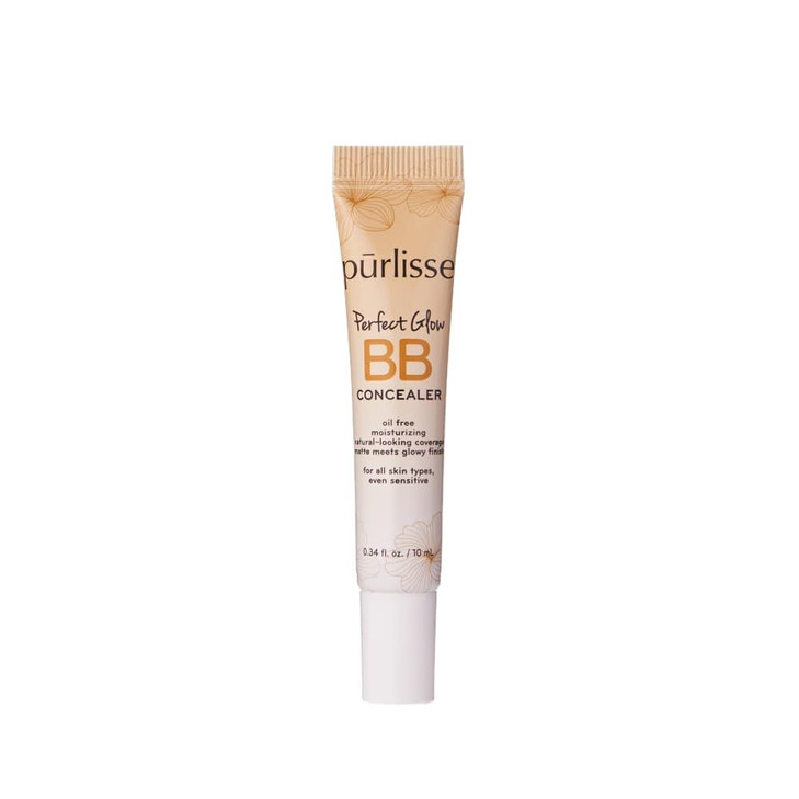 p?rlisse Perfect Glow BB Cream Concealer - Hydrating Under Eye Concealer with Jasmine and Goji & Hawthorn Berry - Oil Free Makeup for Dark Circles, R