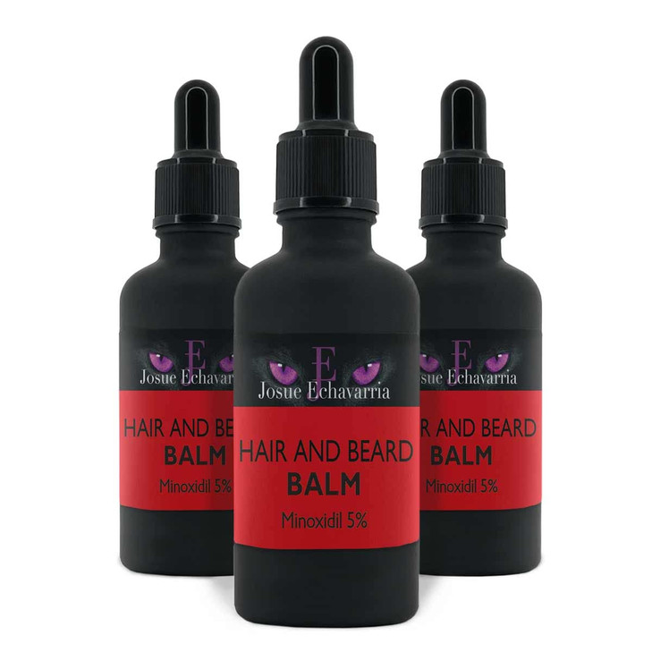 Treatment for Beard Growth and Hair Regrowth: Minoxidil 5% with Bergamot for Thicker, Longer, Fuller Hair. Includes 3 Bottles of 1.7oz for Men and Wo