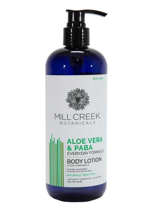 Mill Creek Botanicals Aloe Vera & Paba Lotion 14 oz, Pack of 2