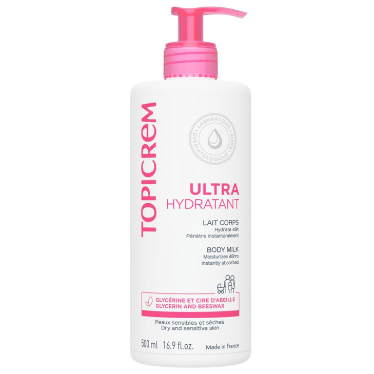 Topicrem ultra-moisturising body milk, 500 ml