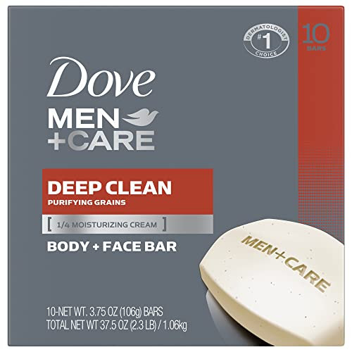 Dove Men+Care Men's Bar Soap More Moisturizing Than Bar Soap Deep Clean Soap Bar that Effectively Washes Away Bacteria, Nourishes Your Skin 3.75 oz 1