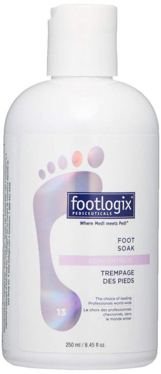 FOOTLOGIX Foot Soak Concentrate, 8.45 oz - Gentle Cleansing, Foot Bath Soak, Soften Dry Feet and Calluses