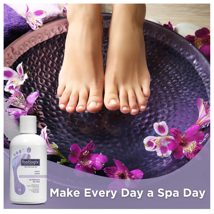 FOOTLOGIX Foot Soak Concentrate, 8.45 oz - Gentle Cleansing, Foot Bath Soak, Soften Dry Feet and Calluses
