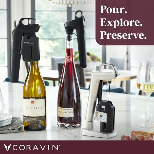 Coravin Timeless Six Plus Wine Preservation System - By-the-Glass Wine Saver - With 3 Pure Argon Gas Capsules, 6 Screw Caps & Wine Aerator - Limited