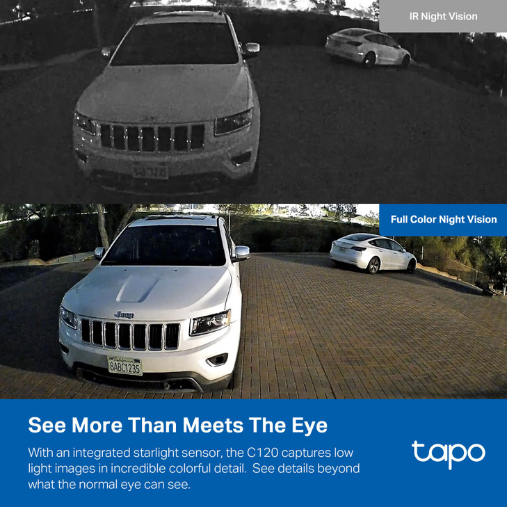 Tapo 2K+ Indoor/Outdoor Wired Security Camera - 2024 PCMag Editors' Choice, Person/Pet/Vehicle Detection, Baby Monitoring, Color Night Vision, Subscr
