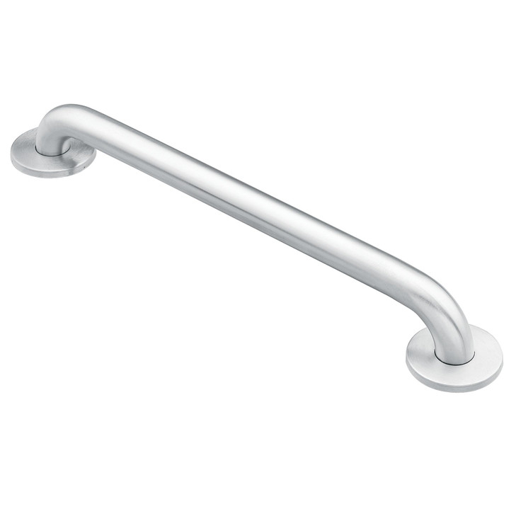 Moen Home Care Bathroom Safety 24 Inch Stainless Steel Handicap Grab Bar for Bathtub and Shower, Heavy Duty Handle, Elderly Assistance Product with C