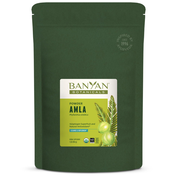 Banyan Botanicals Amla (Amalaki) Powder  Organic Phyllanthus Emblica  Natural Source of Vitamin C and Antioxidants  Supports Digestion and Cleansi