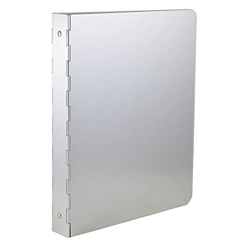 JAM PAPER Aluminium 1 inch Binders - Silver 3 Ring Aluminum Binder - Sold Individually