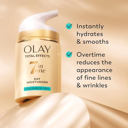 Olay Total Effects 7 in 1 Anti-Ageing Fragrance Free Day Moisturizer for Women, 1.7 Ounce