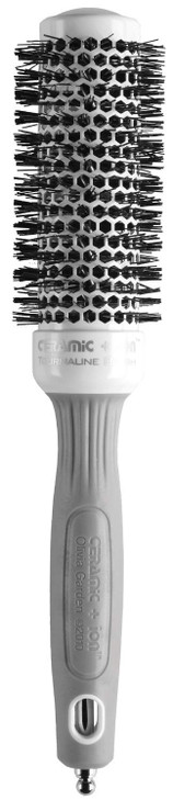 Olivia Garden Ceramic + Ion Round Thermal Hair Brush - Not Electrical - Professional Blowout Brush for Normal to Thick Hair - 1.38"-Diameter Barrel -