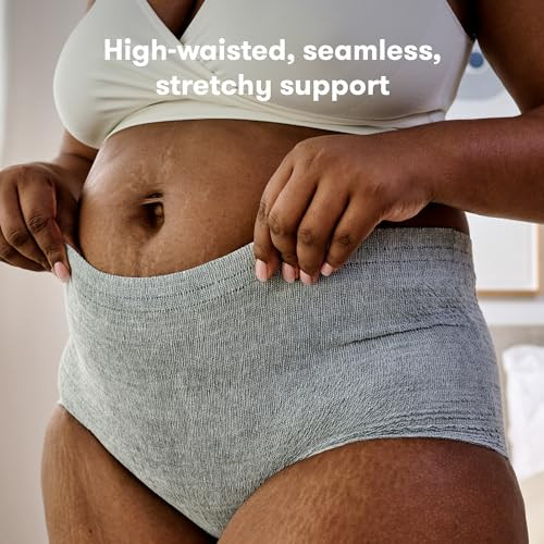 Frida Mom Postpartum Underwear, Disposable C-Section Panties, High-Waist, Seamless, Stretch Support for C-Section Recovery, Size Petite (Waist 23"-34