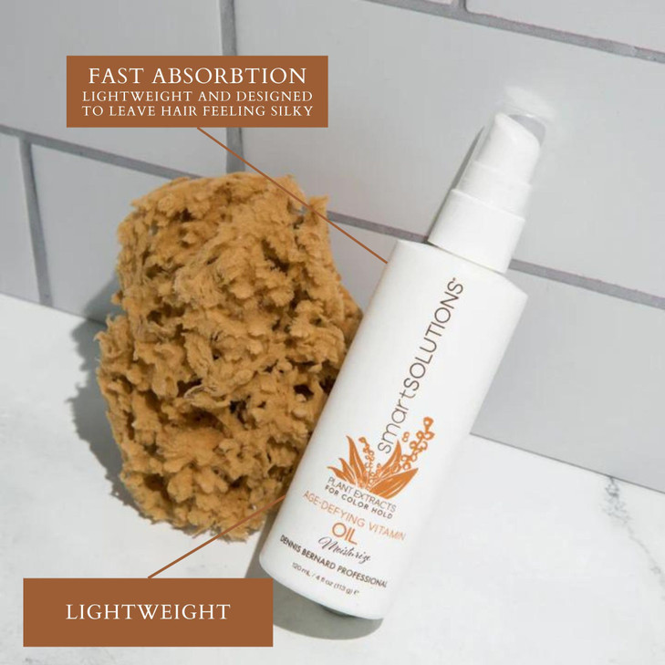 SMART SOLUTIONS Age Defying Vitamin Oil, 4oz | Light Weight | Hydrates | Detangles | Paraben Free