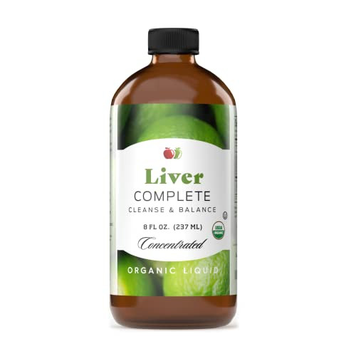 Liver Complete 8oz Organic Liquid Concentrate - Liver Cleanse & Digestive Bitters Vinegar Supplement