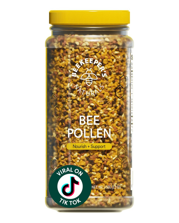 Beekeeper's Naturals - 100% Raw Bee Pollen Granules, Natural Preserved Enzymes, Source of Vitamin B, Minerals, Amino Acids & Protein - Paleo & Keto F