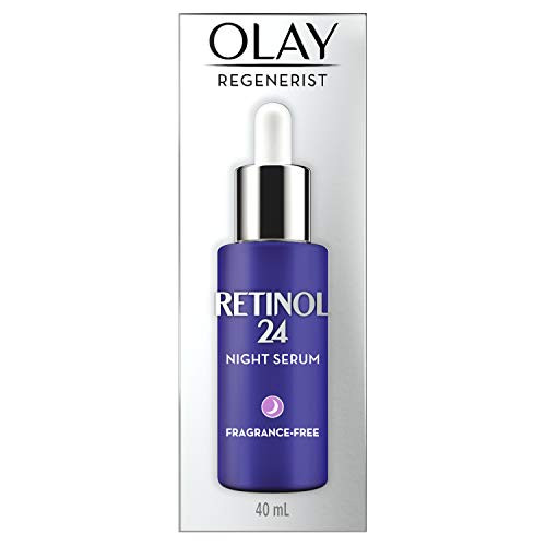 Olay Retinol 24 MAX Night Smoothing Serum, Fragrance  Free, 1.3 Oz