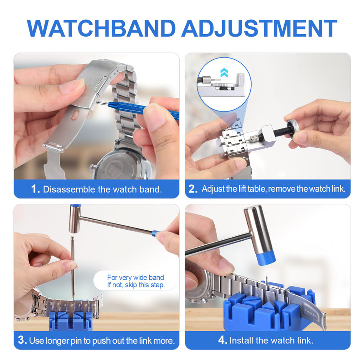 JOREST Watch Link Removal Tool Kit, Watch Band Tool for Watch Repair, Bracelet Adjustment, Replacement and Resizing, Watch Strap Link Remover, with 1