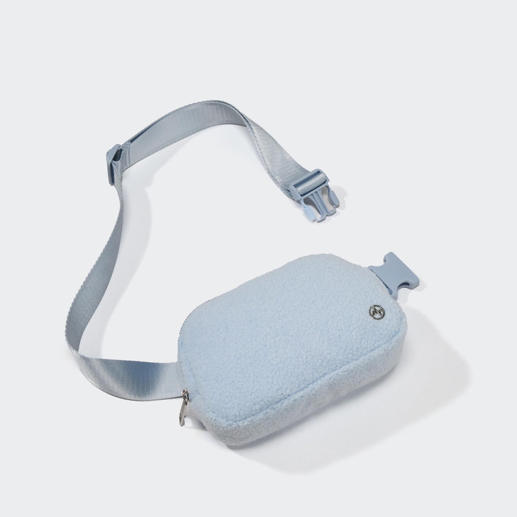 Pander Fanny pack Everywhere Fleece Belt Bag for Women and Men with Adjustable strap Belt, 1L. (Windmill Blue)