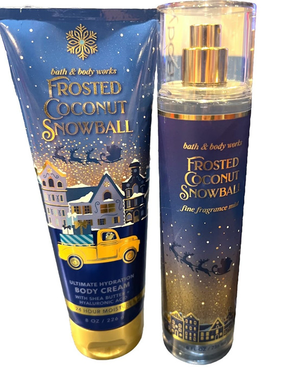 Bath & Body Works Fragrance Gift Sets (Frosted Coconut Snowball Mist Cream)