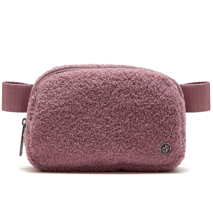 Pander Fanny pack Everywhere Fleece Belt Bag for Women and Men with Adjustable strap Belt, 1L. (Purple Lavender)