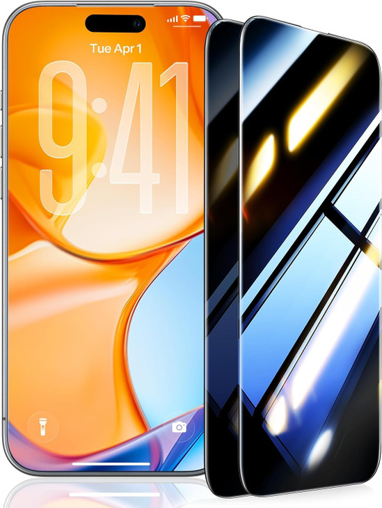 UltraGlass TOP 9H+ Armor for iPhone 16 Pro Max Privacy Screen Protector [NO.1 Military Grade Shatterproof] Privacy Screen iPhone 16 Pro Max Tempered