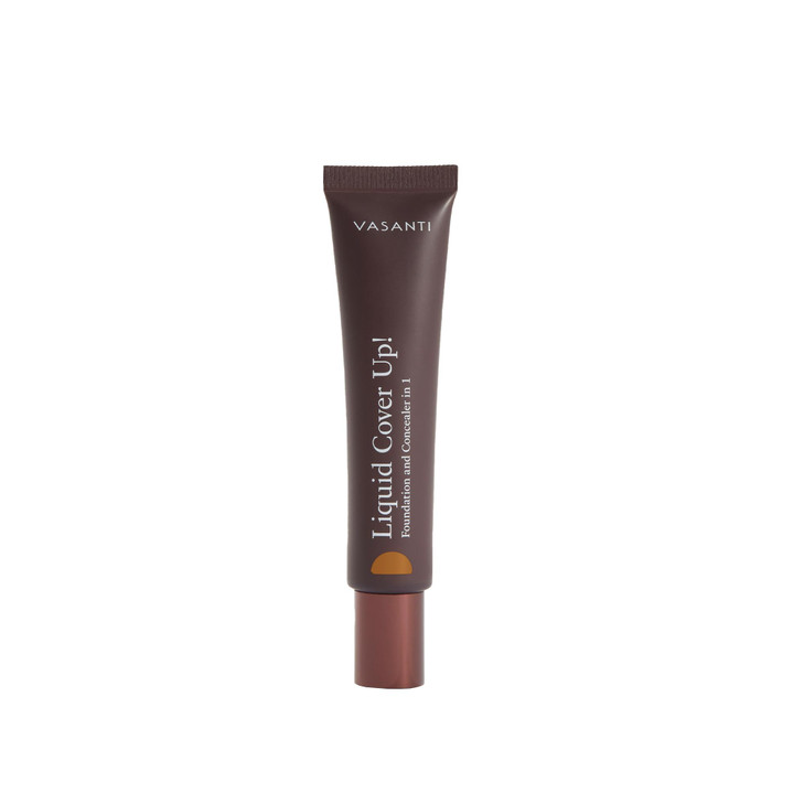 VASANTI Oil-Free Foundation & Concealer in 1 - Liquid Cover-Up (V6) - Full Matte Coverage Long Lasting Paraben-Free Vegan Friendly Makeup