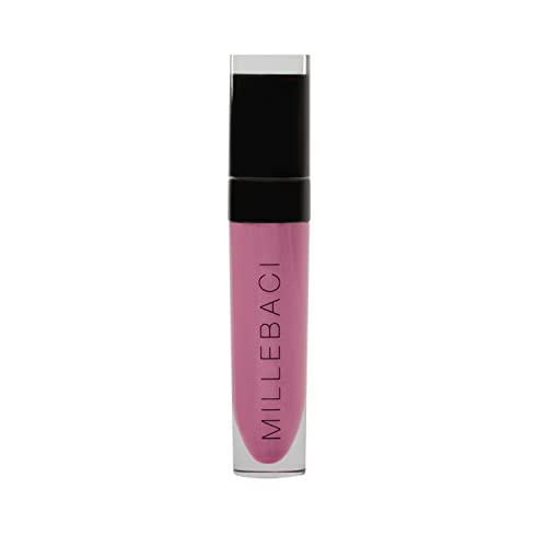 Nouba Millebaci Long Lasting Liquid Lipstick Pink, Lustrous Moisturizing Creamy Formula with Vitamin E Intense Color Pigment High Impact Makeup Lip C