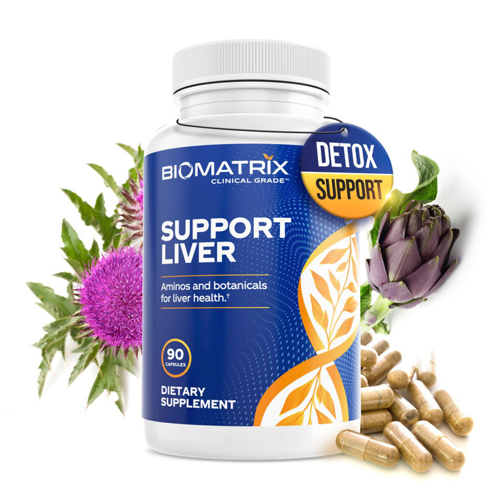 BioMatrix Liver Cleanse Detox & Repair, Artichoke Extract Liver Health Formula, Liver Supplement with Milk Thistle, Taurine, Methionine | 1+ Month Su