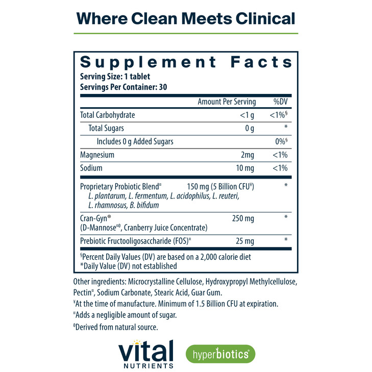 Hyperbiotics Vital Nutrients Pro Women Probiotics for Women | Vaginal Probiotics for PH Balance | Oral Probiotic for Vaginal Health and Urinary Tract